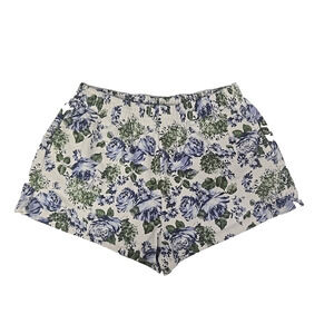 Levis Womens Sweat Shorts Marty Ditsy Floral White Blue Cotton Pockets Size S